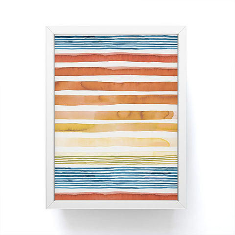 Ninola Design Desert sunset stripes Framed Mini Art Print