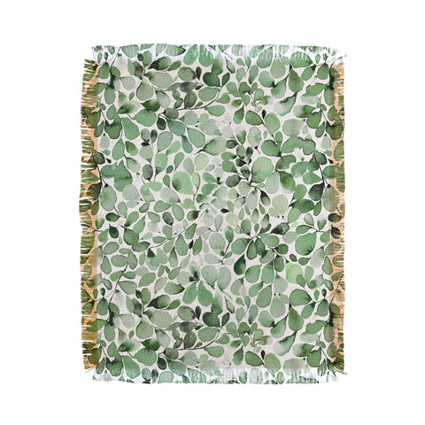 Ninola Design Foliage Green Throw Blanket