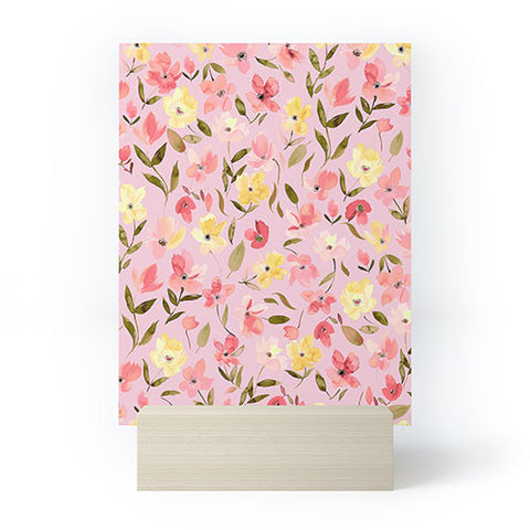 Ninola Design Fresh flowers Pink Mini Art Print