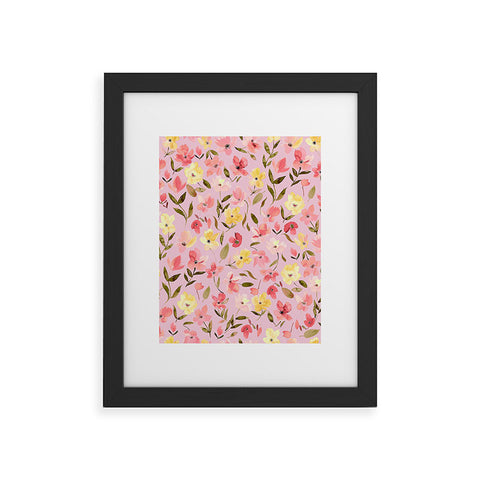Ninola Design Fresh flowers Pink Framed Art Print