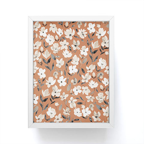 Ninola Design Fresh romantic flowers Copper Framed Mini Art Print
