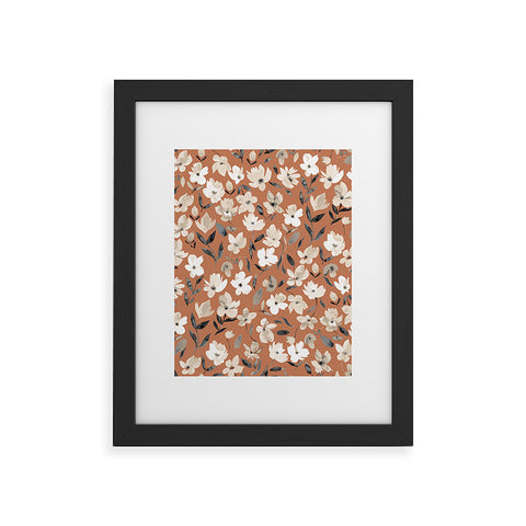 Ninola Design Fresh romantic flowers Copper Framed Art Print