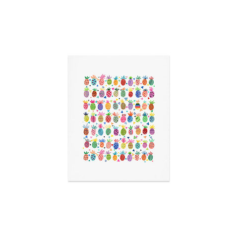 Ninola Design Geo pineapples Multicolored Art Print