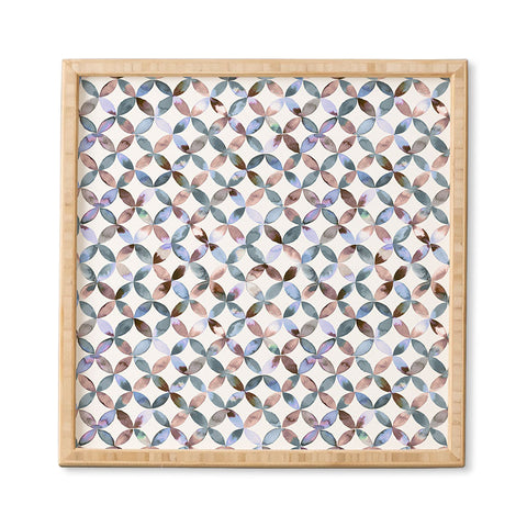 Ninola Design Geometric petals tile Pastel Framed Wall Art