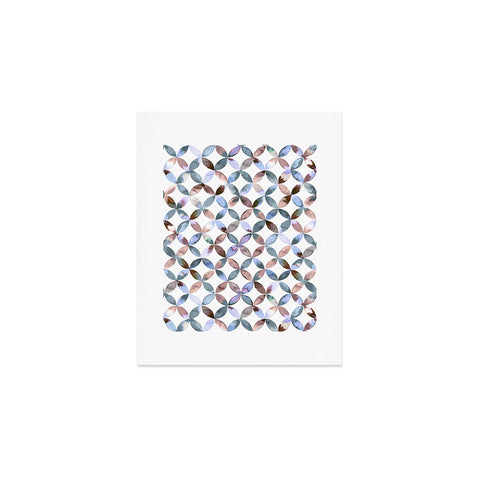 Ninola Design Geometric petals tile Pastel Art Print