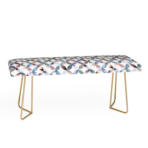 Ninola Design Geometric petals tile Pastel Bench