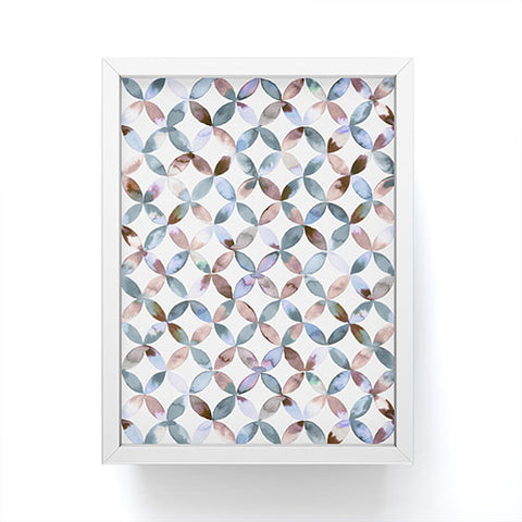Ninola Design Geometric petals tile Pastel Framed Mini Art Print