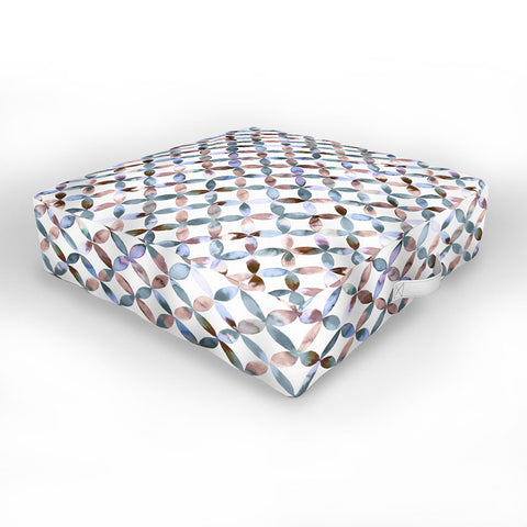 Ninola Design Geometric petals tile Pastel Outdoor Floor Cushion