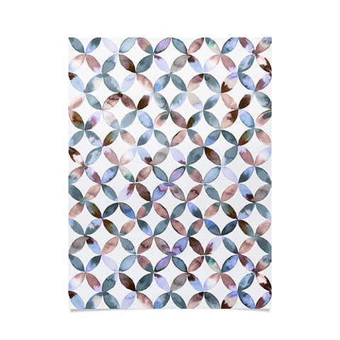 Ninola Design Geometric petals tile Pastel Poster