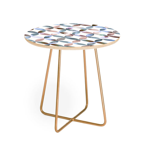 Ninola Design Geometric petals tile Pastel Round Side Table