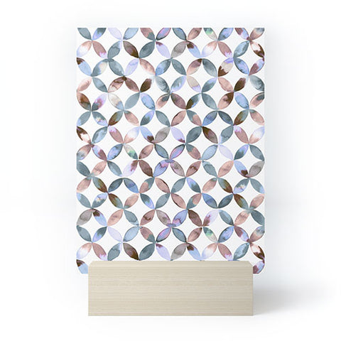 Ninola Design Geometric petals tile Pastel Mini Art Print