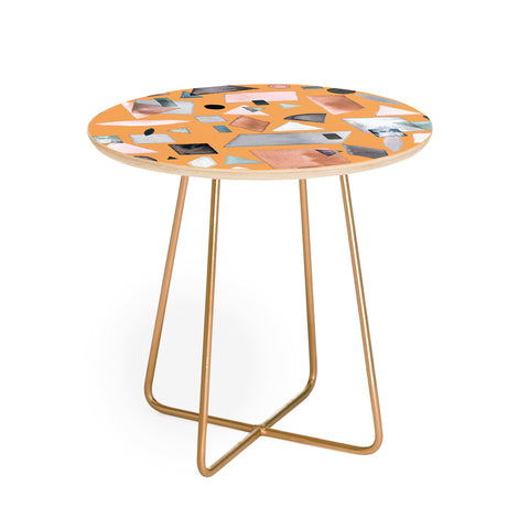 Ninola Design Geometric pieces Mustard Round Side Table