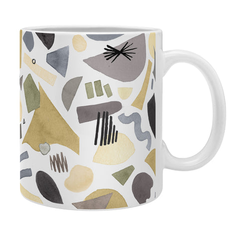Ninola Design Geometric shapes Gold silver Coffee Mug