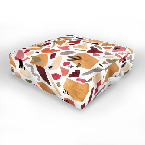 Ninola Design Geometric shapes Warm sun Outdoor Floor Cushion