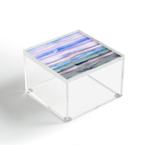 Ninola Design Gradient landscape watercolor blue Acrylic Box