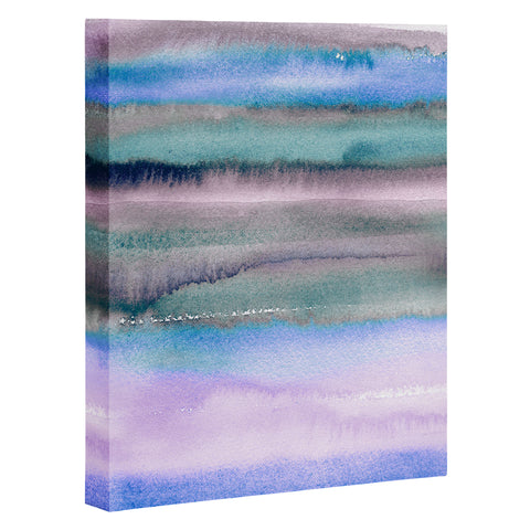 Ninola Design Gradient landscape watercolor blue Art Canvas