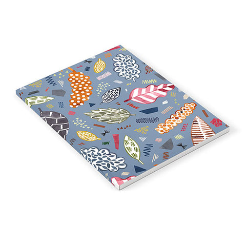 Ninola Design Graphic leaves textures Blue Notebook