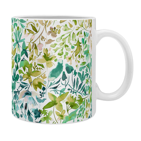 Ninola Design Green flowers and plants ivy Coffee Mug