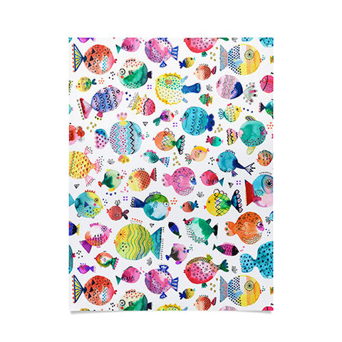 Ninola Design Happy colorful fishes Poster