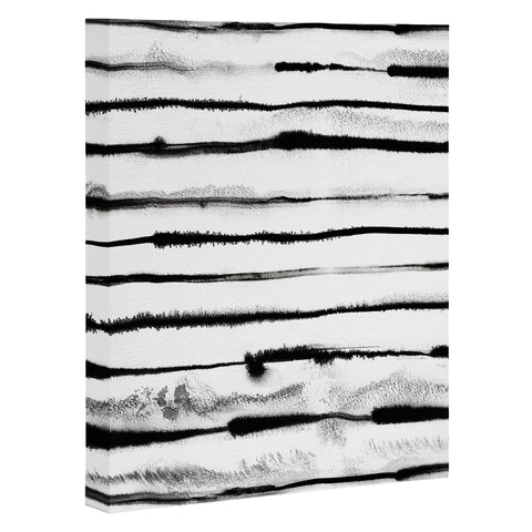 Ninola Design Ink stripes White Art Canvas