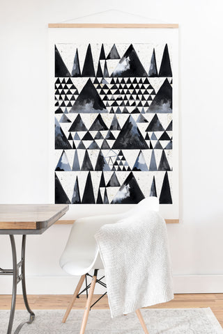 Ninola Design Japandi Geometric Triangles Art Print And Hanger
