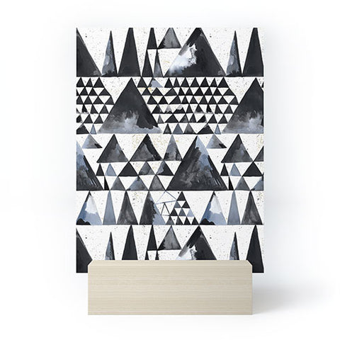 Ninola Design Japandi Geometric Triangles Mini Art Print