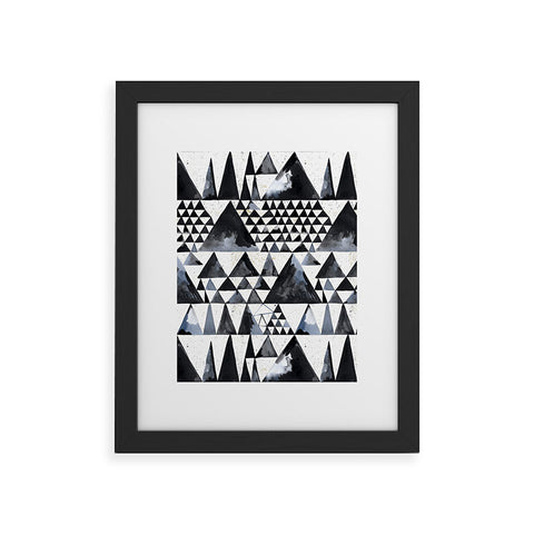 Ninola Design Japandi Geometric Triangles Framed Art Print