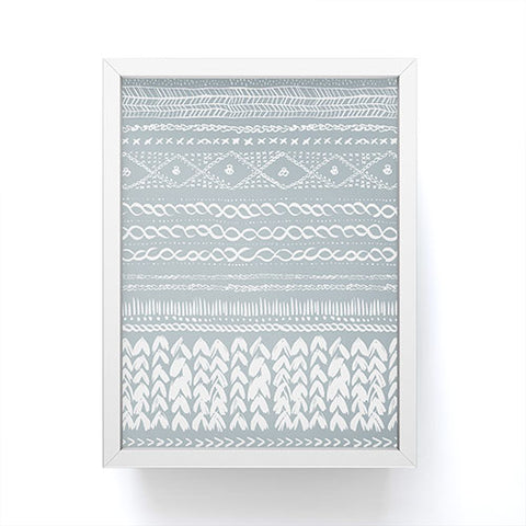 Ninola Design Jersey Wool Garlands Teal Framed Mini Art Print