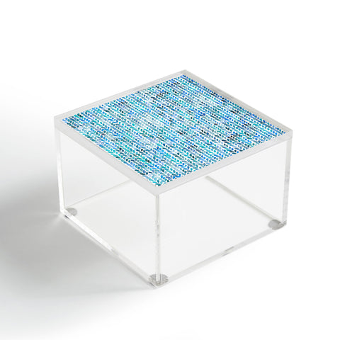 Ninola Design Knit texture Blue Acrylic Box