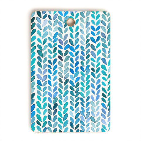 Ninola Design Knit texture Blue Cutting Board Rectangle