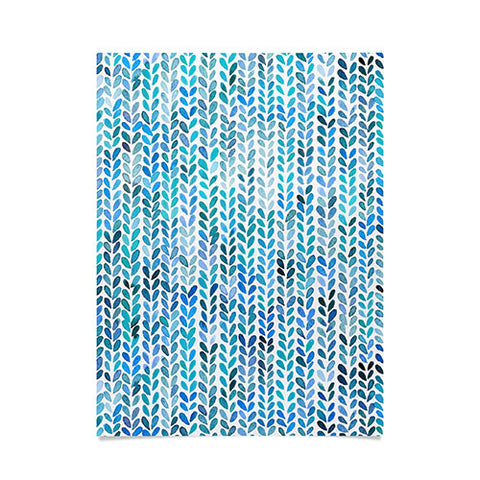 Ninola Design Knit texture Blue Poster