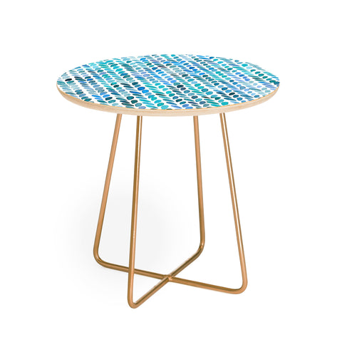 Ninola Design Knit texture Blue Round Side Table