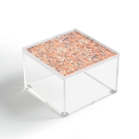 Ninola Design Knit texture Gold Orange Acrylic Box