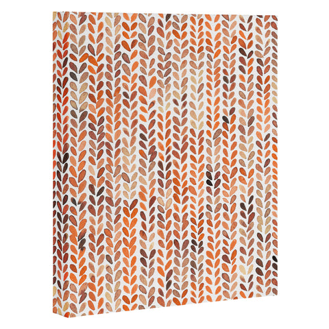 Ninola Design Knit texture Gold Orange Art Canvas