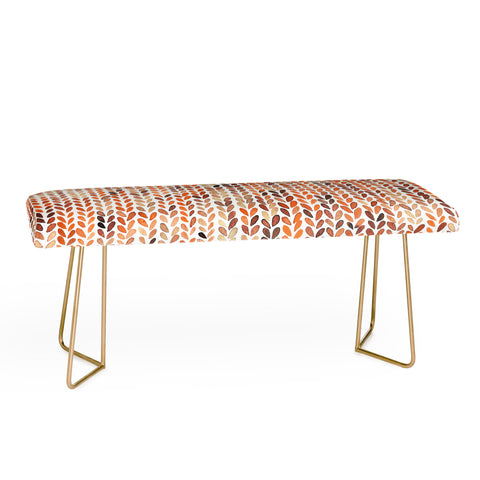 Ninola Design Knit texture Gold Orange Bench