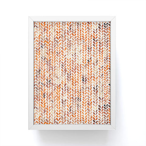 Ninola Design Knit texture Gold Orange Framed Mini Art Print