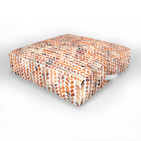 Ninola Design Knit texture Gold Orange Outdoor Floor Cushion