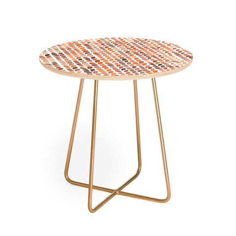 Ninola Design Knit texture Gold Orange Round Side Table