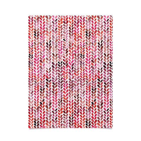 Ninola Design Knitting texture Christmas Red Poster