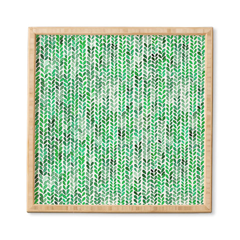 Ninola Design Knitting texture Green Framed Wall Art