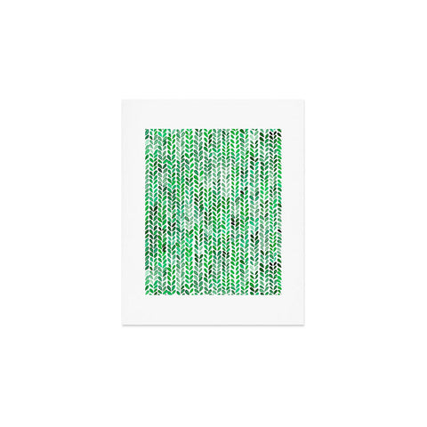 Ninola Design Knitting texture Green Art Print