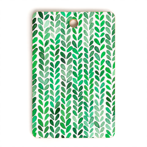 Ninola Design Knitting texture Green Cutting Board Rectangle