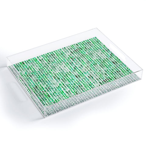 Ninola Design Knitting texture Green Acrylic Tray