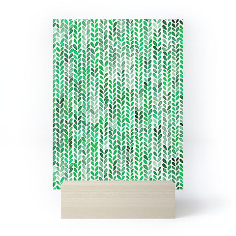 Ninola Design Knitting texture Green Mini Art Print