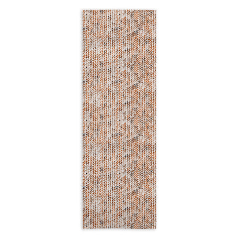Ninola Design Knitting Wool Fall Terracotta Yoga Towel