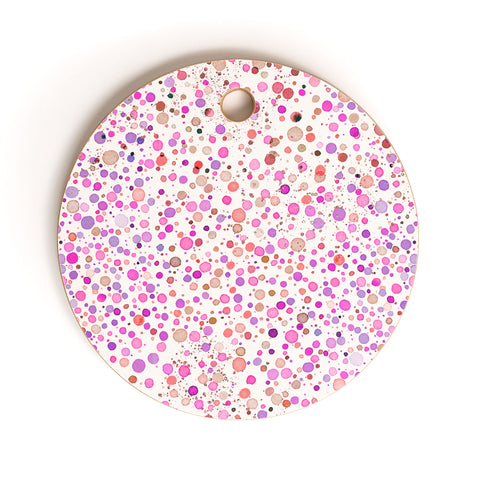 Ninola Design Little dots pink Cutting Board Round