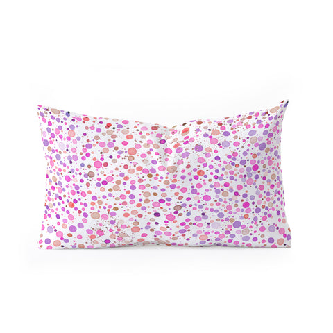 Ninola Design Little dots pink Oblong Throw Pillow