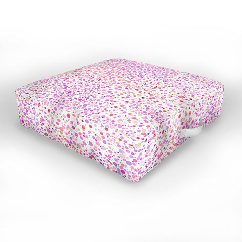 Ninola Design Little dots pink Outdoor Floor Cushion