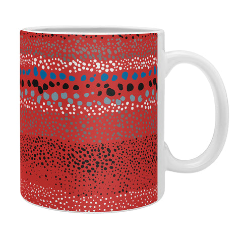 Ninola Design Little Textured Dots Red Coffee Mug