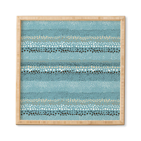 Ninola Design Little textured dots Summer Blue Framed Wall Art